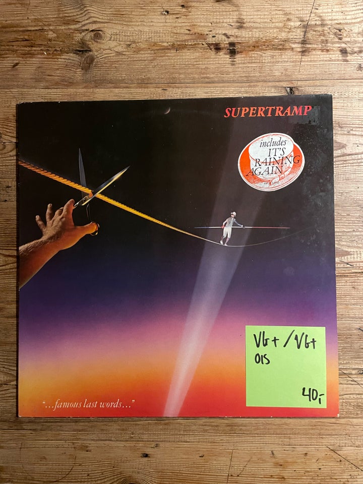 LP, Supertramp, Famous last words