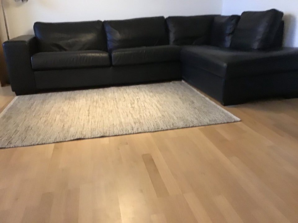 Hjørnesofa, læder, 6 pers.