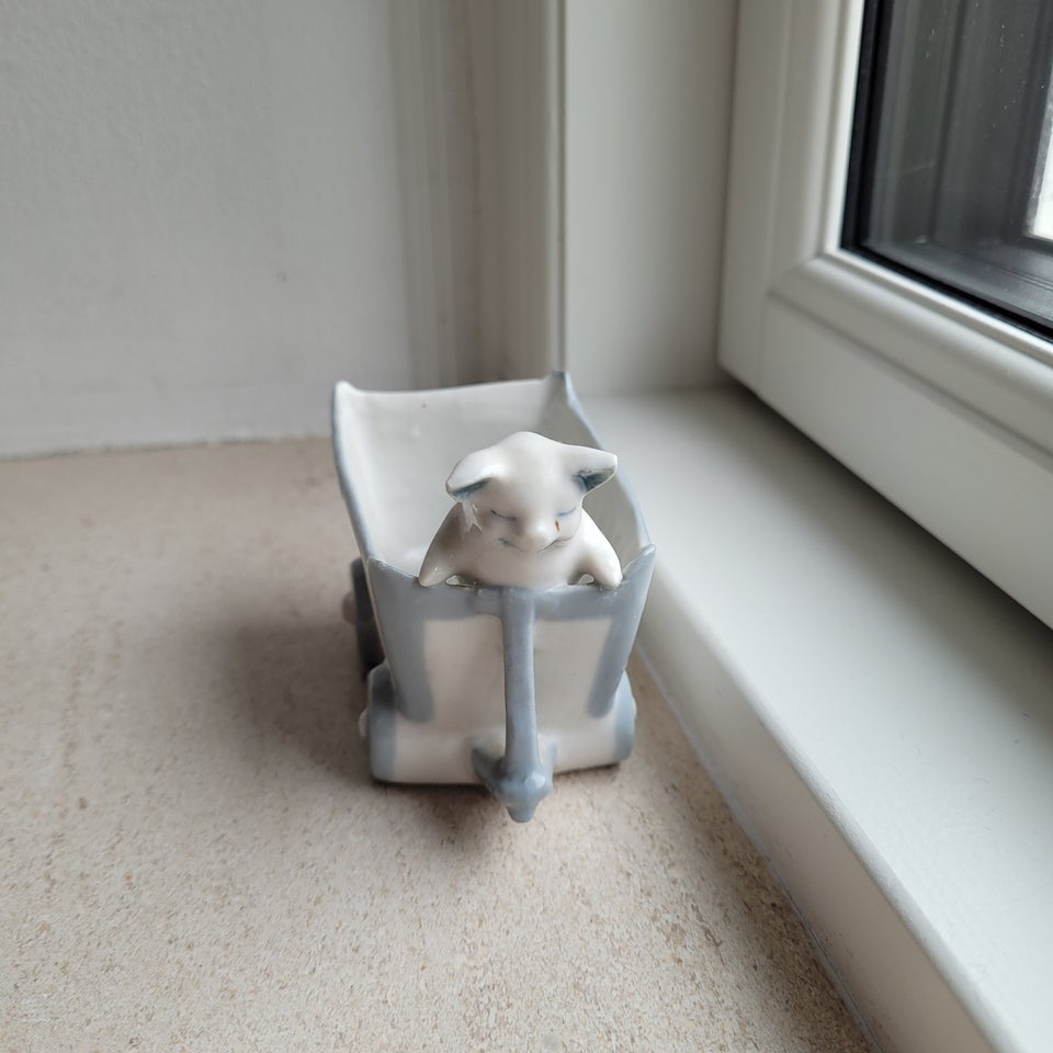 Porcelæn Skål skulptur Grisling