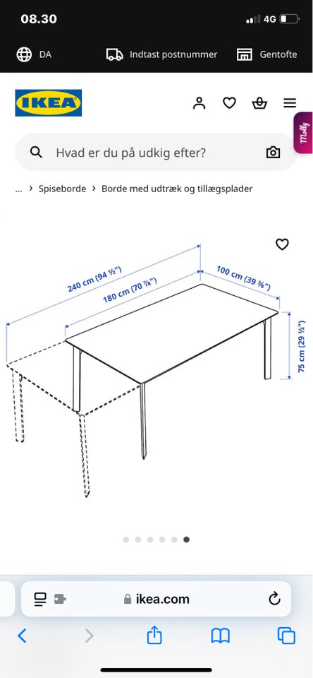 Spisebord, Ikea og Ilva