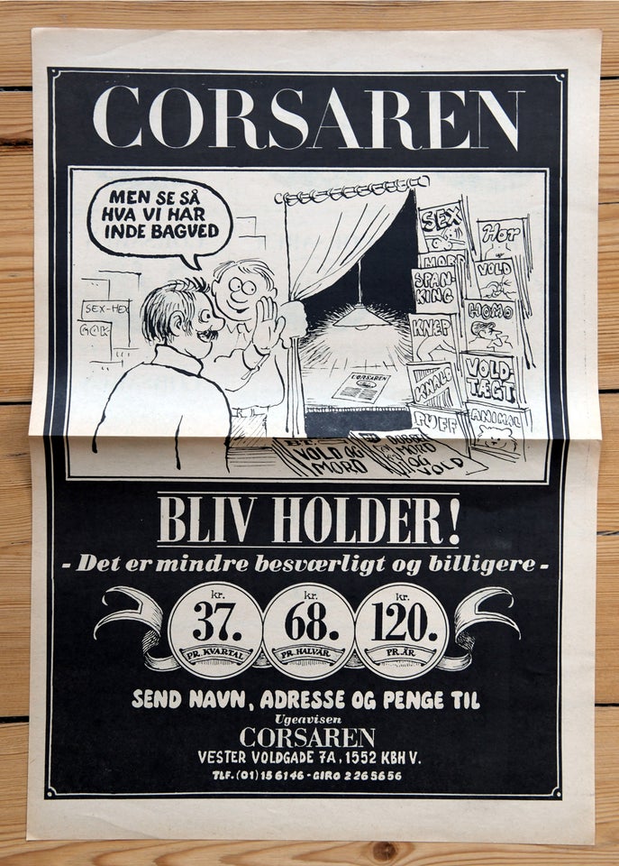 Bøger og blade, Corsaren 1974-78