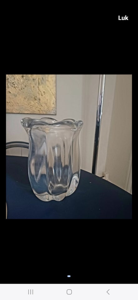 Vase, Flot krystal vase 21 cm høj,