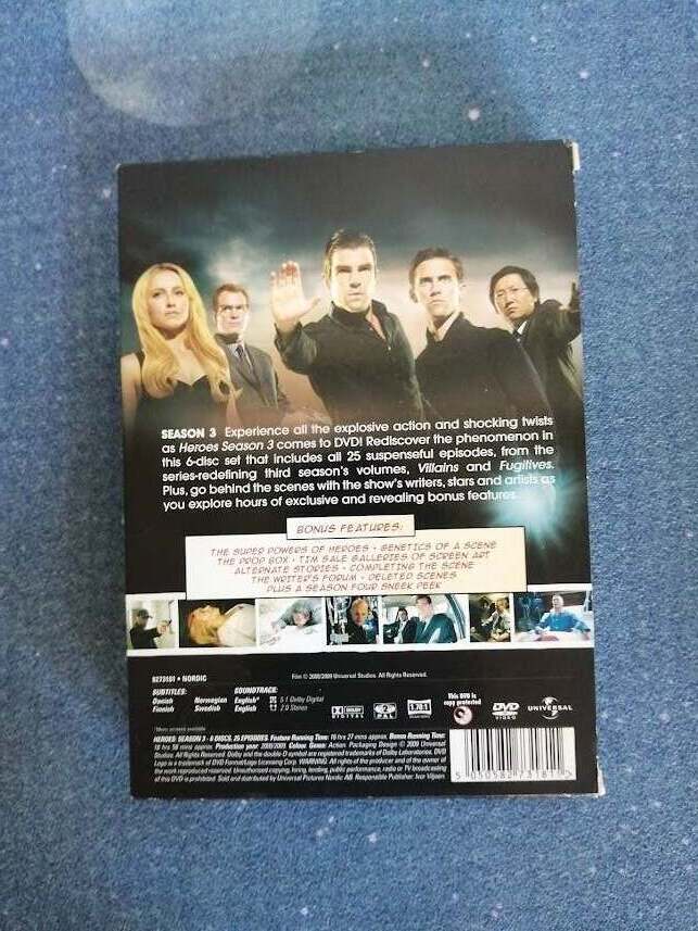 Heroes Sæson 3, DVD, TV-serier