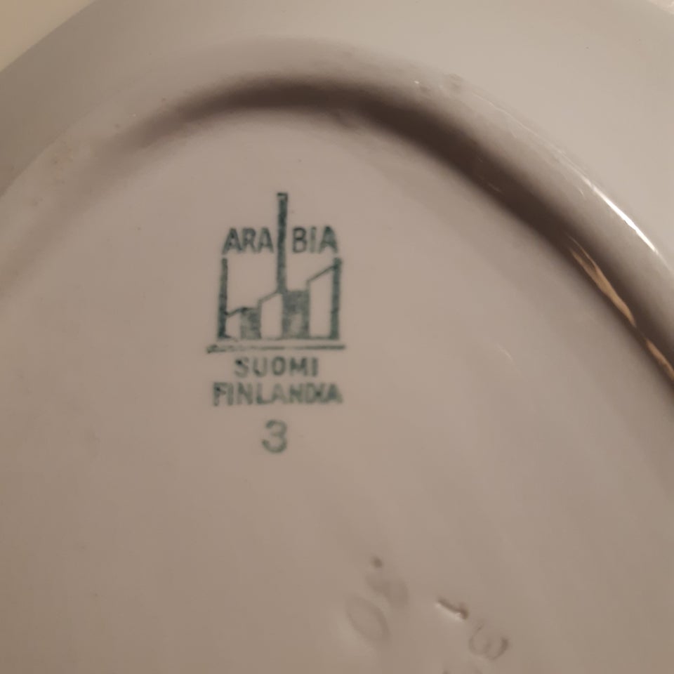 Porcelæn, Fad, Arabia Finland