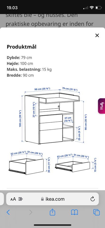 Puslebord Ikea Stuva