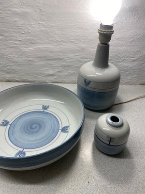 Keramik Søholm lampe og fad