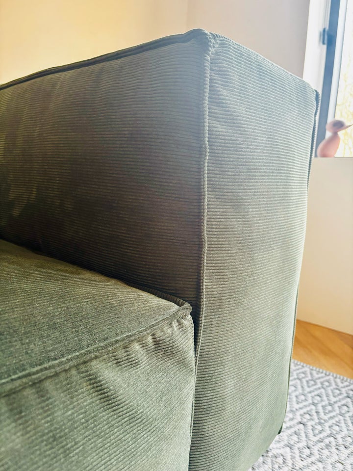 Hjørnesofa, velour, 5 pers.