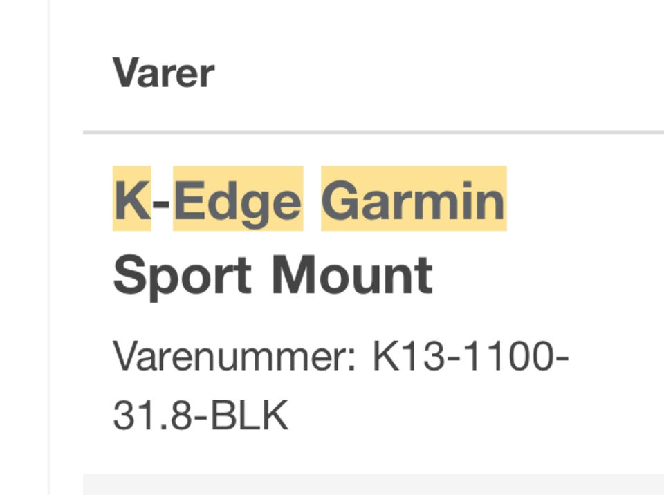 Andet, Holder til Garmin