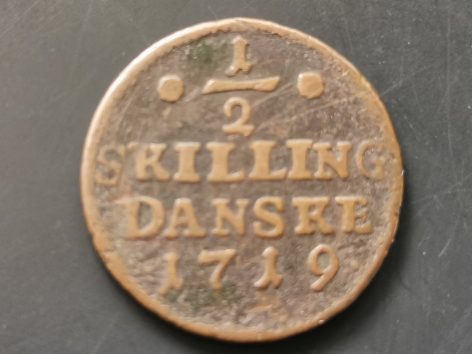 Danmark, mønter, 1/2 skilling