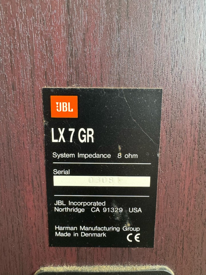 Højttaler JBL LX 7 GR