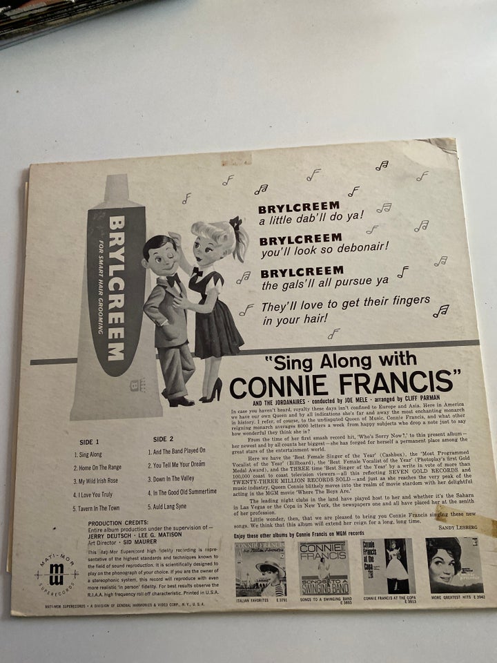 LP, CONNIE FRANCIS , Sing along