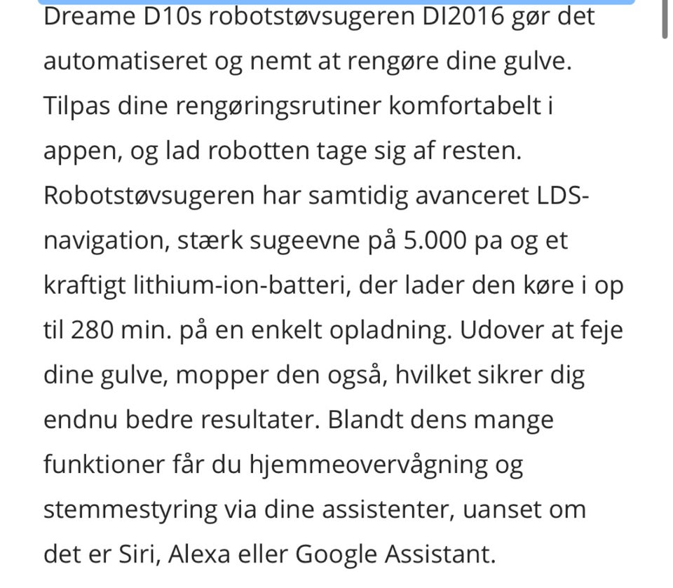 Robotstøvsuger andet mærke