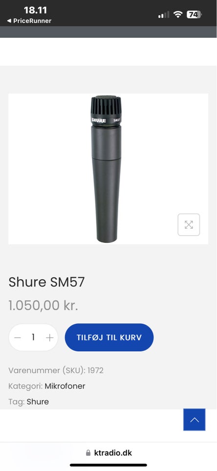 Mikrofon, SHURE SM 57