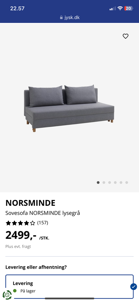 Sovesofa Jysk  b: 130 l: 192 h: 83