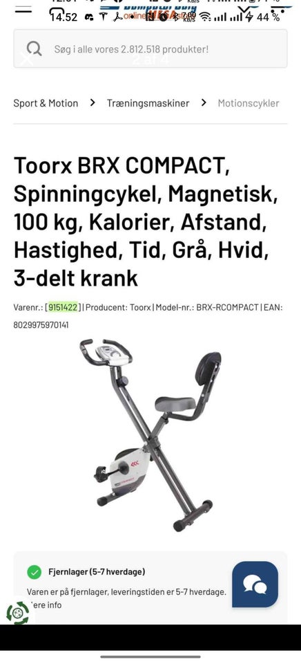 Motionscykel, Motionscykel,