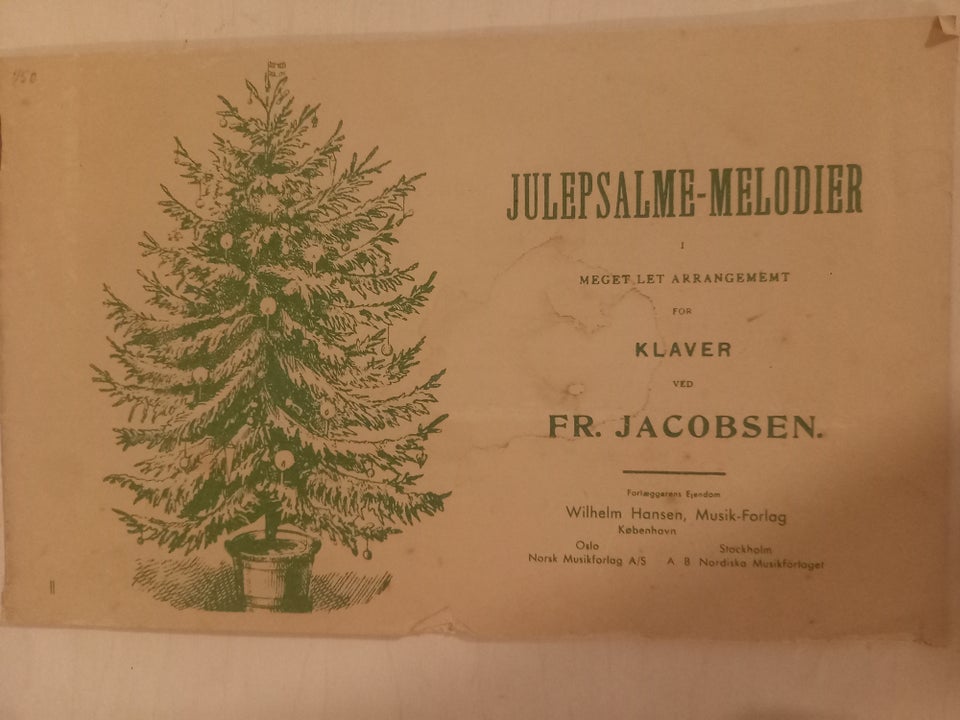 Julesalme-Melodier for klaver,