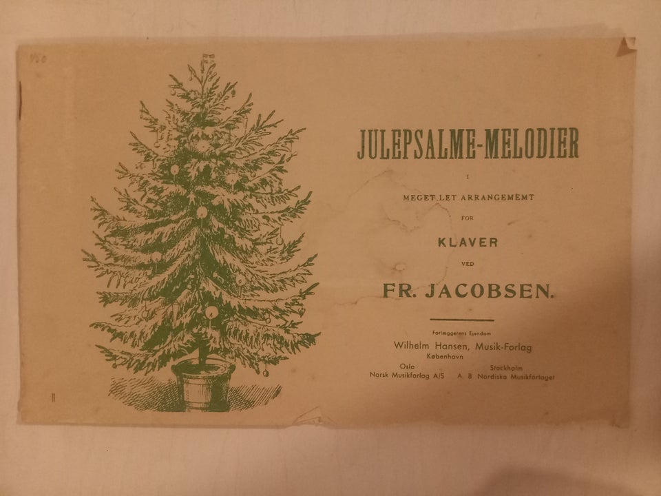 Julesalme-Melodier for klaver,