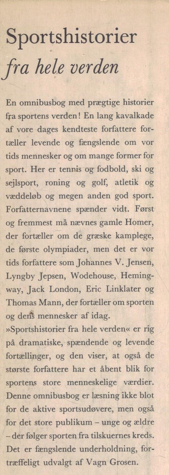 Sportshistorier fra hele verden,