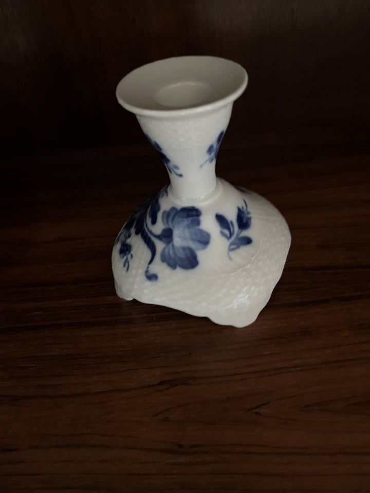 Porcelæn Blå Blomst Svejfet