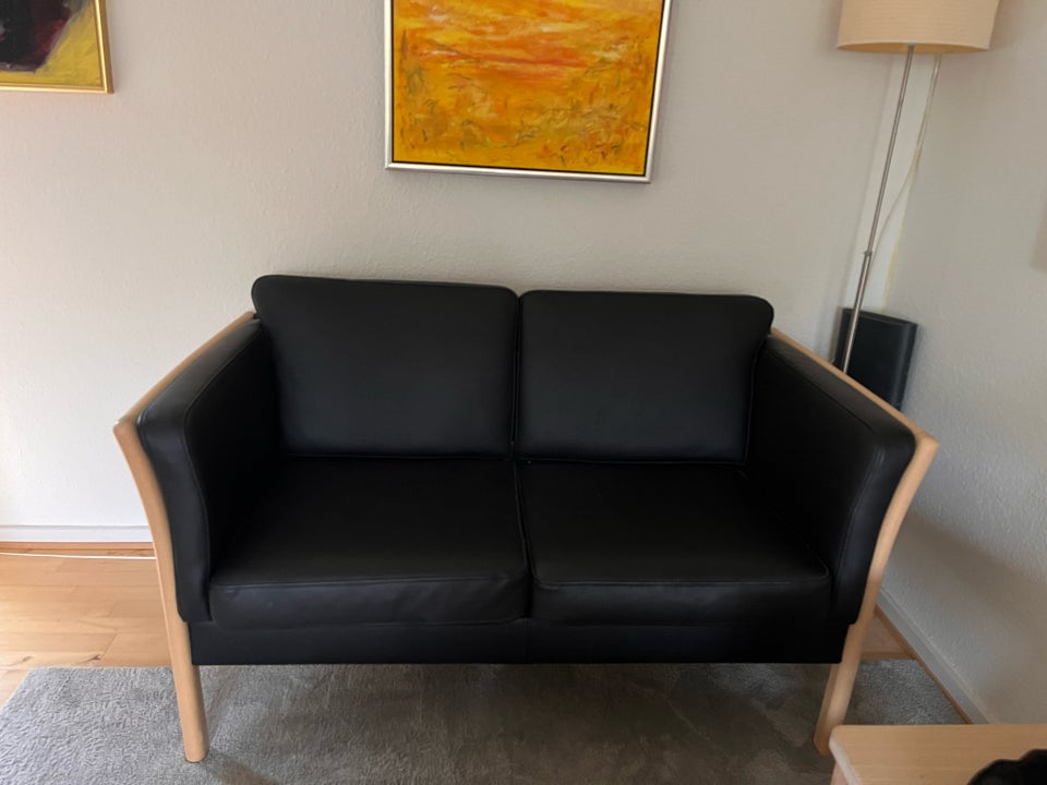 Sofa, læder, 2 pers.