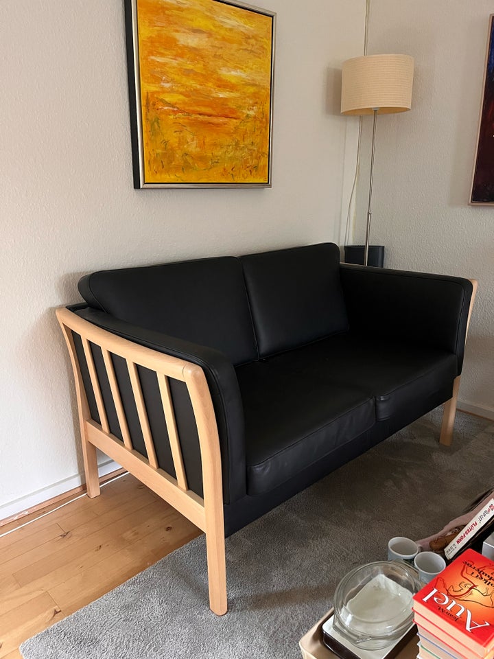 Sofa, læder, 2 pers.