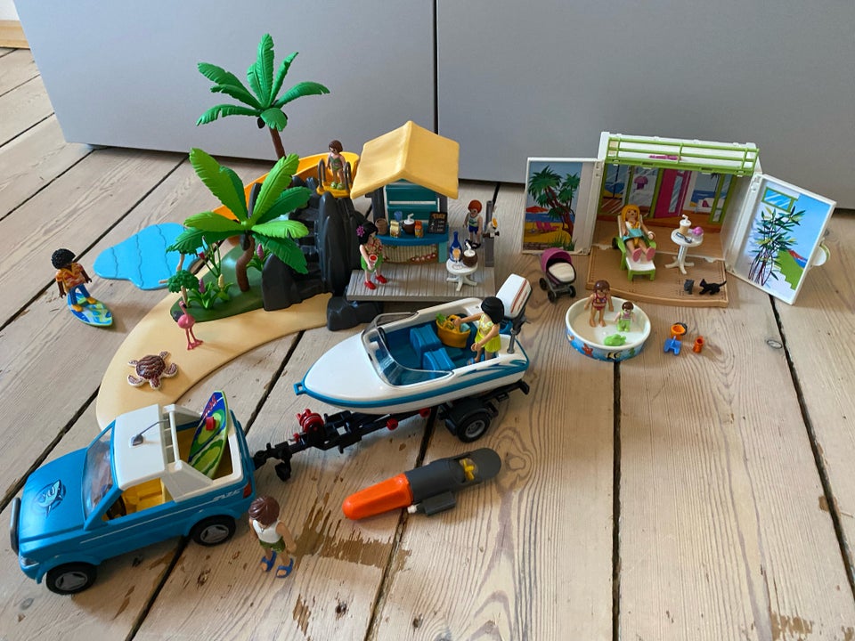 Playmobil Strand bil med båd