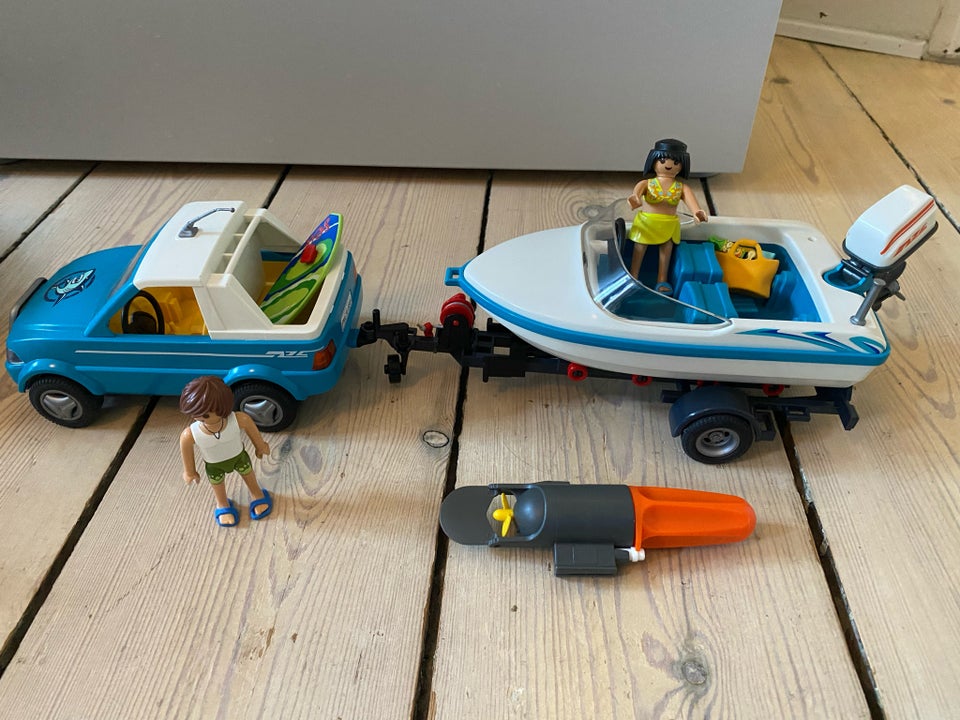 Playmobil Strand bil med båd