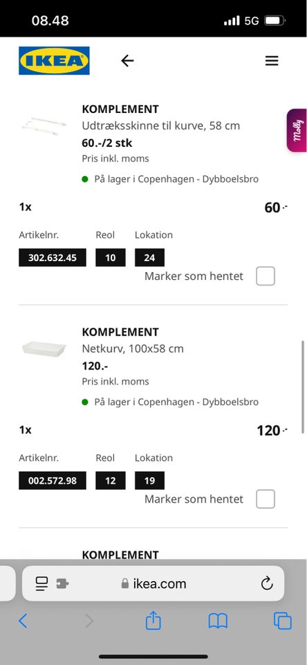 Garderobeskab, Ikea Pax, b: 100 d: