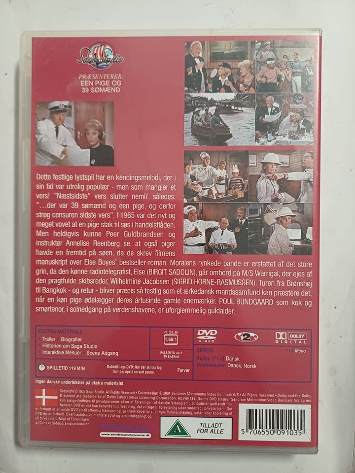 En pige og 39 sømænd DVD