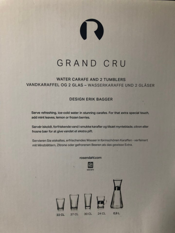 Grand Cru vandkaraffel og 2