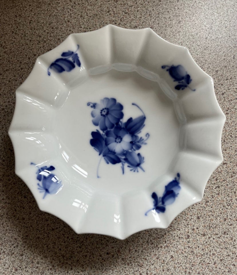 Porcelæn, Flæseskål Kantet, Blå