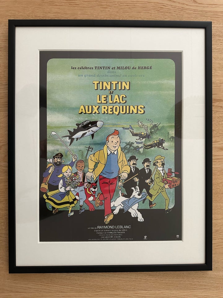 Tryk motiv: "Tintin og Haj Øen" b: