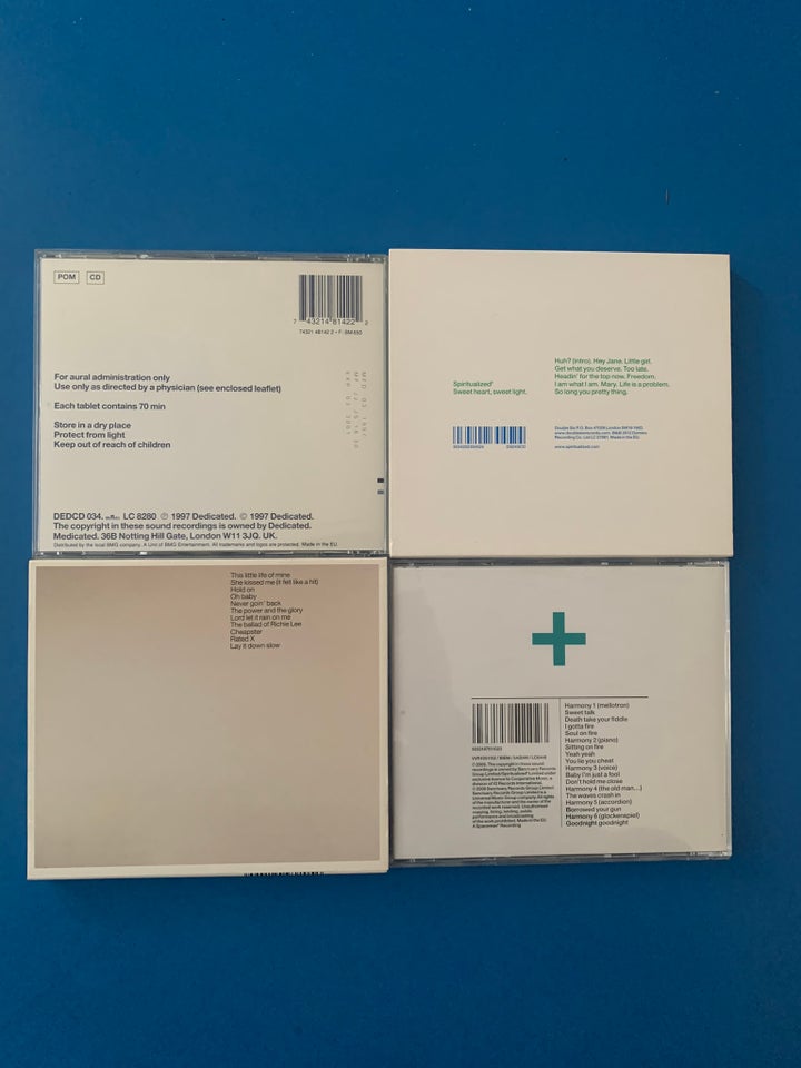 SPIRITUALIZED: 4 CD ALBUMS rock