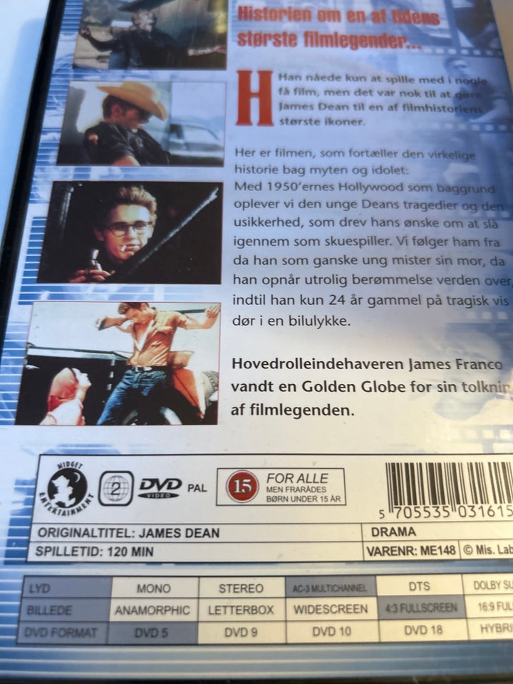 James Dean The true story , DVD,