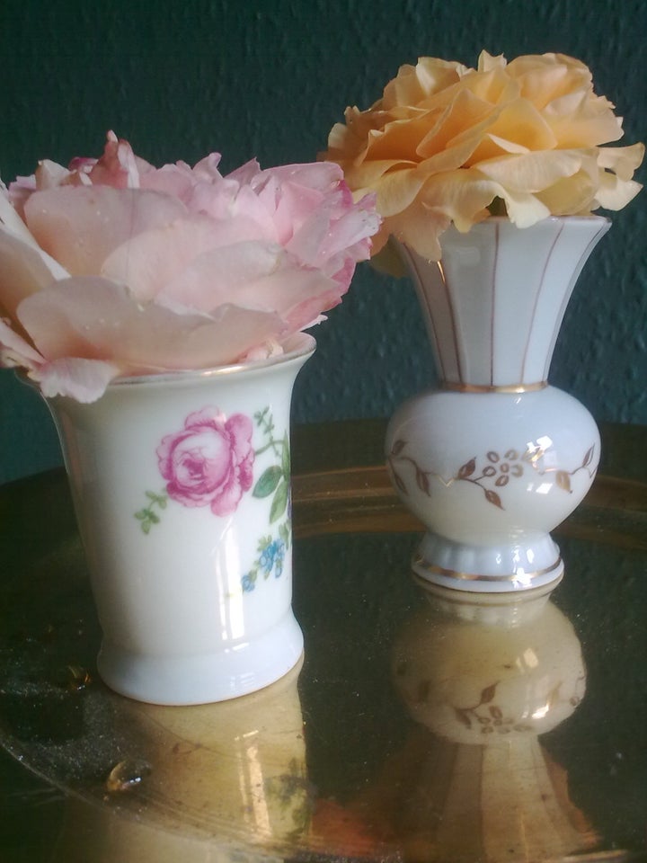 Porcelæn Vintage hvid vase MINI