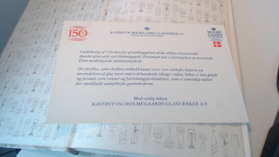 Glas 150 års jubilæum Kastrup 