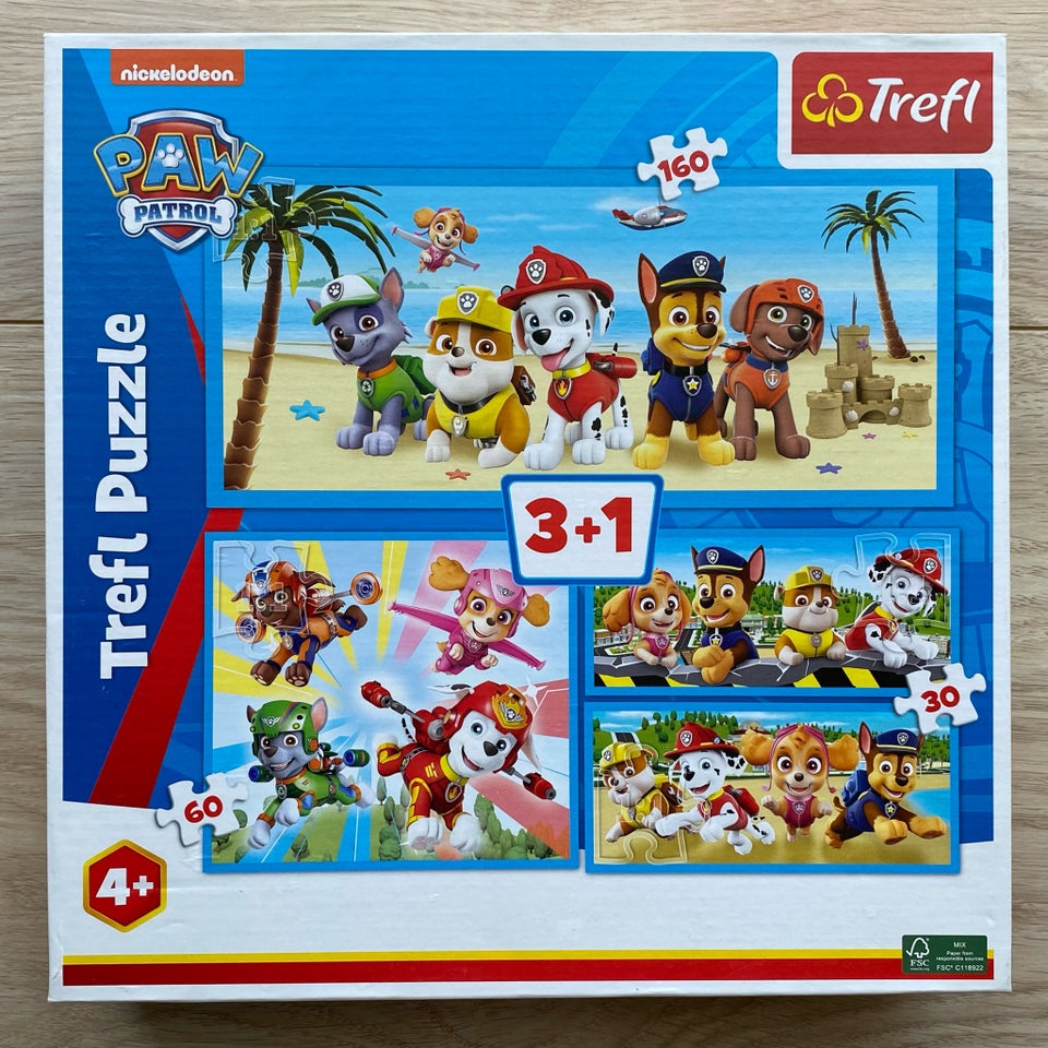 Paw Patrol 3+1 160+60+30 brikker,