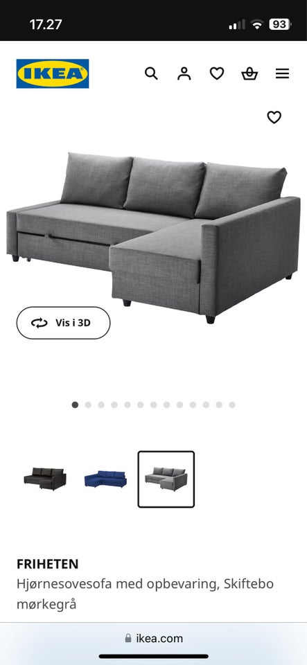 Sovesofa, Ikea Friheten