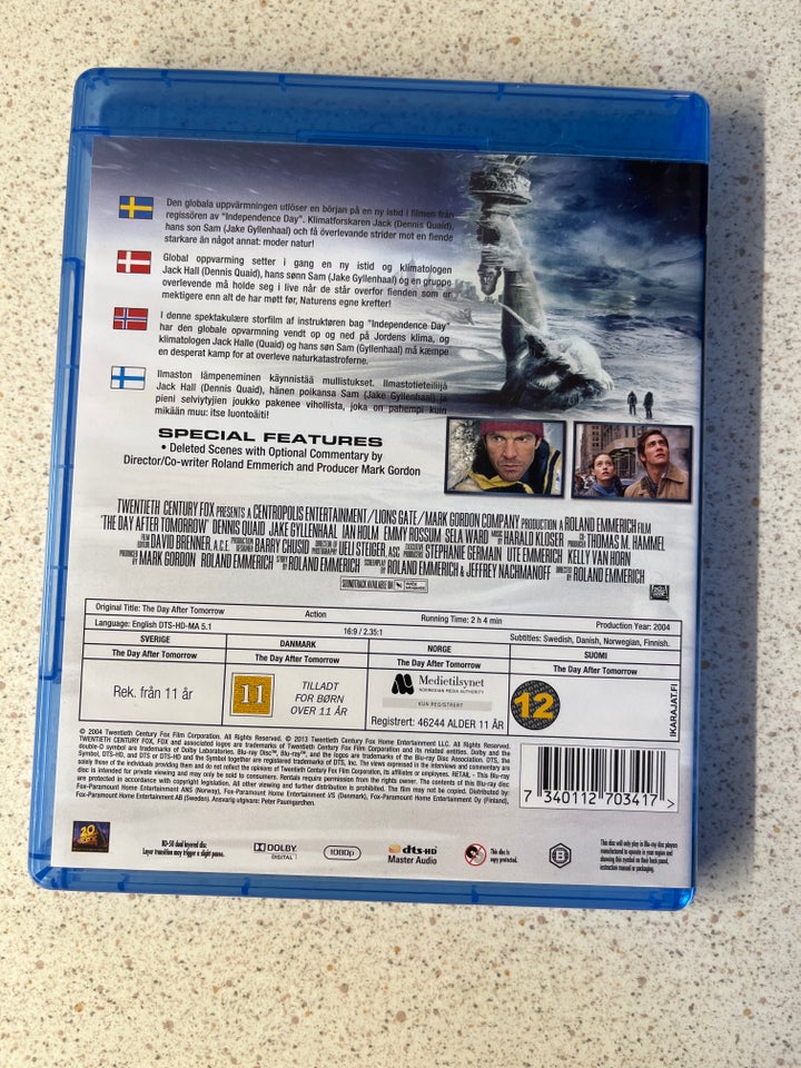 The day after tomorrow, Blu-ray,