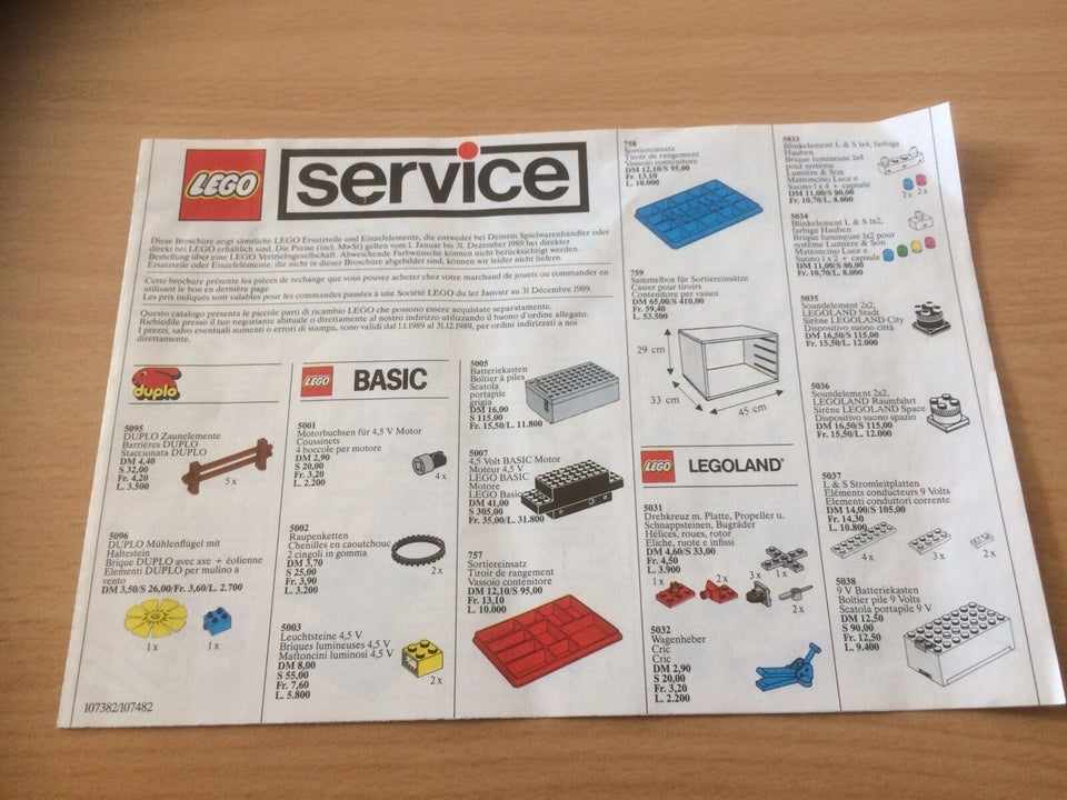 Lego andet Catalog 107382