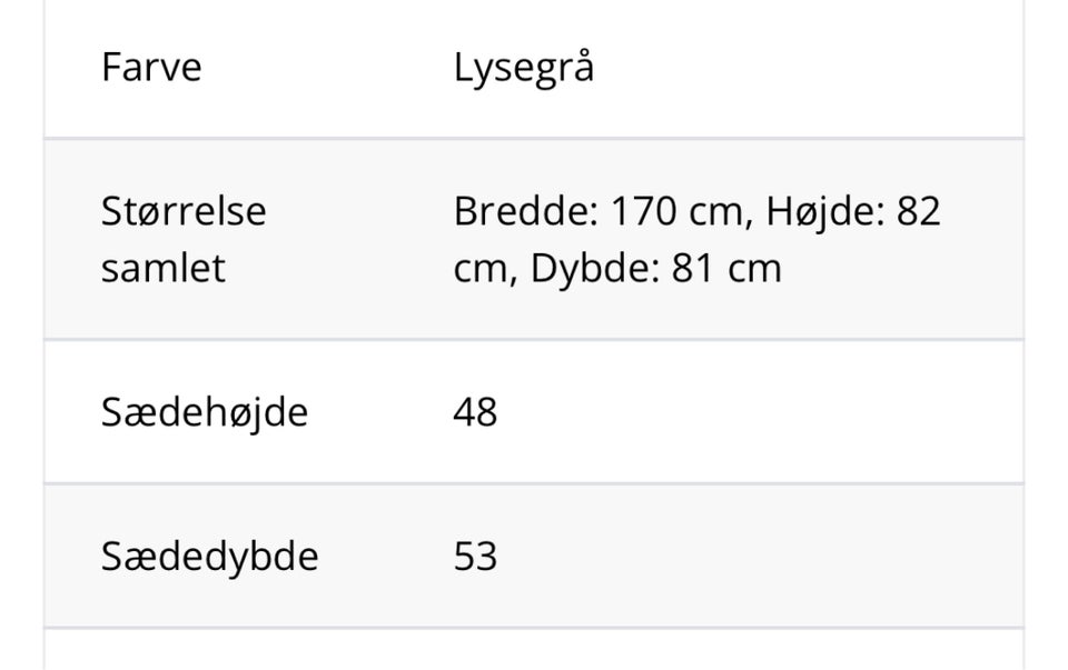 Sofa, 3 pers. , Egedal