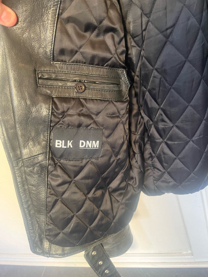 Læderjakke str S BLK DNM