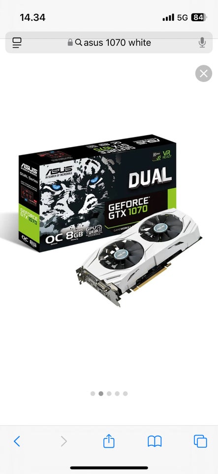 GeForce 1070 Oc Adus, 8Gb GB RAM, God