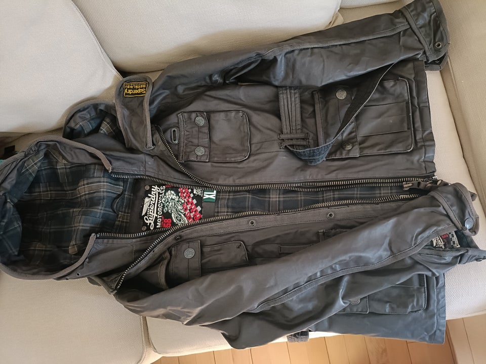 Oilskinsjakke, str. 42, Superdry