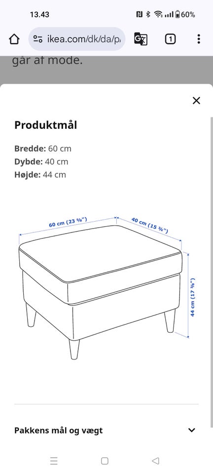 Hvilestol, fløjl, Strandmon