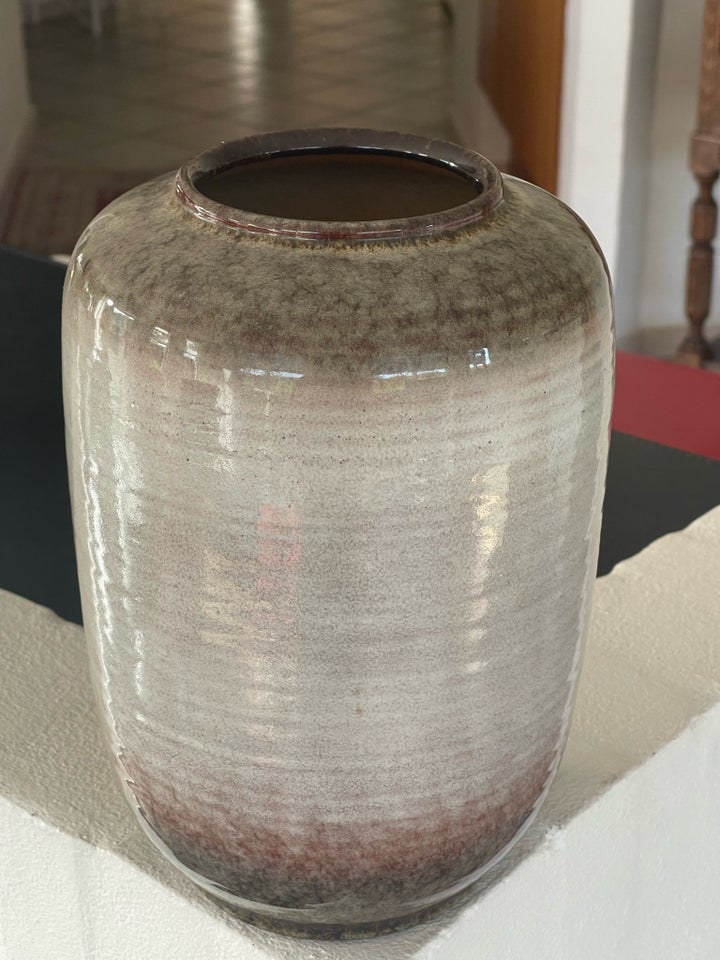 Keramik, Stor og flot retro vase,