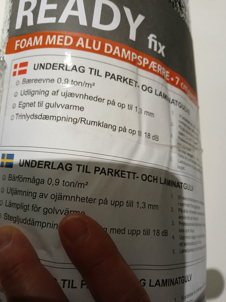 Underlag til laminatgulv