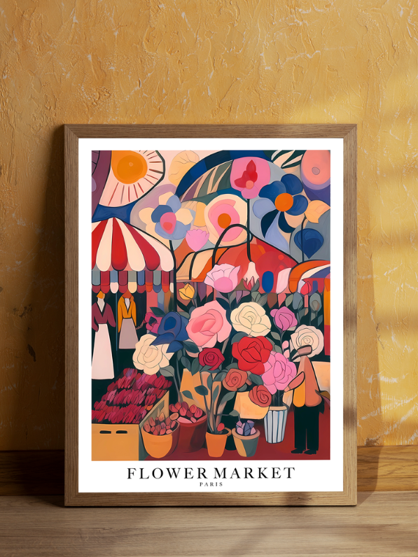 Plakat Flower Market b: 30 h: 40