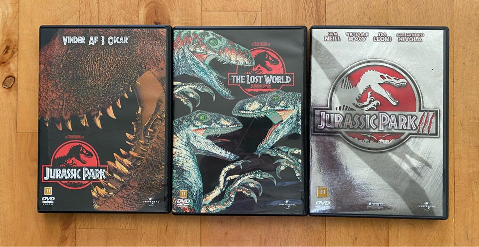 Jurassic Park 1-3 , DVD, eventyr