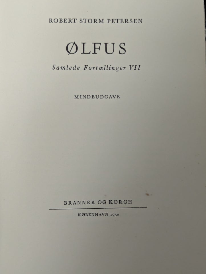 Ølfus, Samlede Fortællinger VII,